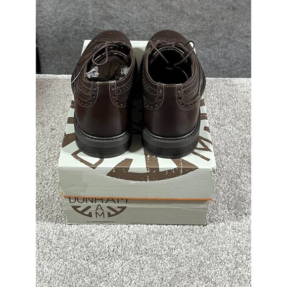 Dunham Mens Grayson Dun Oxford Shoes DAW03BR Wingtip Leather Brown Size 9 2E - Picture 4 of 11